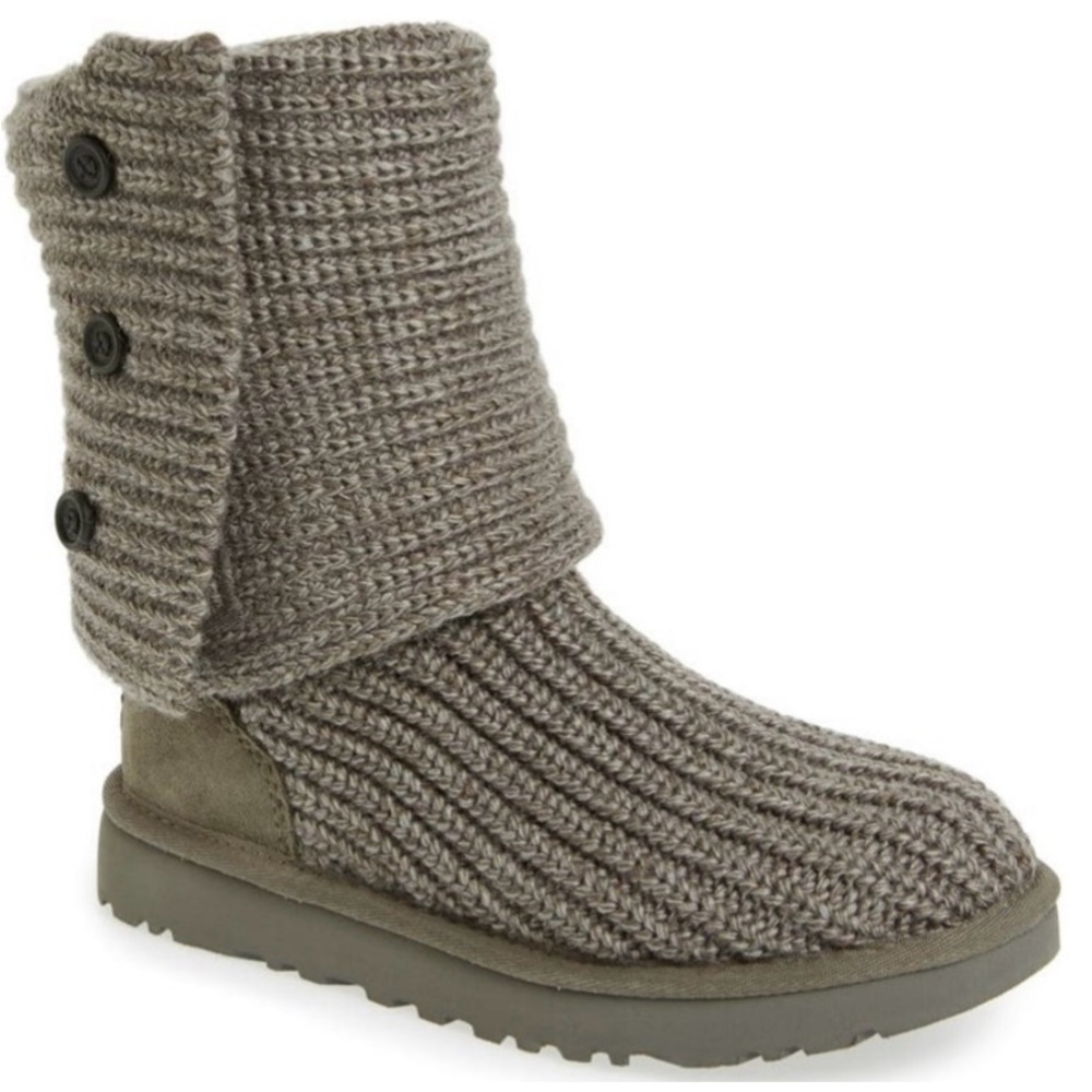 UGG Classic Cardy Knit Button Boot size 9